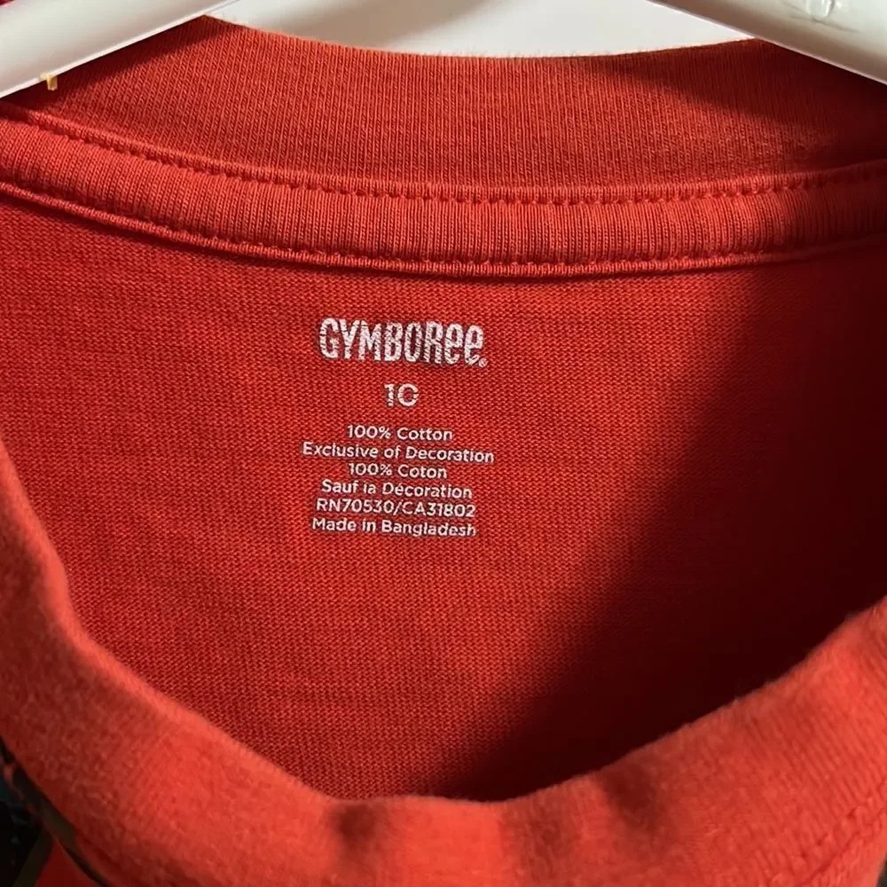 Gymboree size 10 boys Snowboard orange long sleeve shirt.